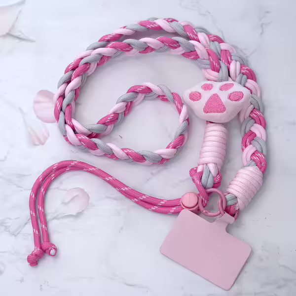 貓掌編織&times;手機斜背繩&times;可調式雙勾掛繩