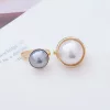 冷淡系大小珍珠&times;二套件開口戒指-第4張