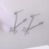 925銀針&times;蝴蝶結垂鍊&times;後掛式耳環-第3張