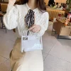 雙層可拆透明提把×鍊條斜背包×棕咖-第4張
