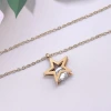 316鋼飾×靈動五芒星×鎖骨項鍊×金色-第4張