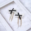 法式蕾絲蝴蝶結×吊墜耳環-第2張