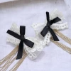 法式蕾絲蝴蝶結×吊墜耳環-第3張