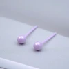 小圓珠×陶瓷×養耳棒×二套件耳環組×紫色-第3張