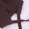 素色毛線綁帶×毛帽×棕咖-第4張