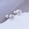 925耳針×玫瑰花×轉珠耳環-第1張