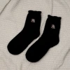 卡皮巴拉毛襪×中筒襪×二雙套件襪子組×黑白-第3張