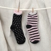 點點條紋毛襪&times;中筒襪&times;二雙套件襪子組-第2張