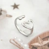 925銀飾&times;此心彼心&times;開口戒指-第1張