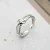 925銀飾&times;雙軌平結&times;開口戒指-第1張