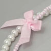芭蕾風蝴蝶結珍珠&times;雙層手機腕帶掛繩&times;粉色-第3張