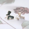墨色蝴蝶花&times;蚊香盤U型耳夾-第4張