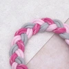 三色麻花辮&times;手機腕帶掛繩&times;粉紅灰-第4張