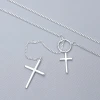 925銀飾×圓環雙十字×鎖骨項鍊-第3張