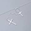 925銀飾×圓環雙十字×鎖骨項鍊-第4張