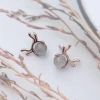 小鹿灰晶&times;耳環-第4張