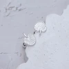 925銀針&times;蒲扇葉&times;轉珠耳環-第1張