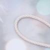 編織花紋皮革×手機腕帶掛繩×白色-第4張
