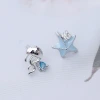 925銀針&times;水母海星&times;不對稱耳環-第1張