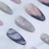 藍粉星月夢影亮面&times;穿戴式手指甲片&times;二十四入-第5張