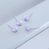 小星星×陶瓷×養耳棒×二套件耳環組×紫色-第1張