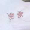 925銀針&times;桃花開&times;耳針-第1張