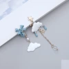 白雲藍雨蝴蝶結&times;不對稱三角耳夾-第5張