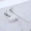 925銀針&times;貓眼石貓臉腳掌&times;不對稱吊墜耳環-第4張