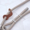 素色織帶皮革&times;長度可調&times;手機斜背雙勾掛繩&times;卡其-第3張