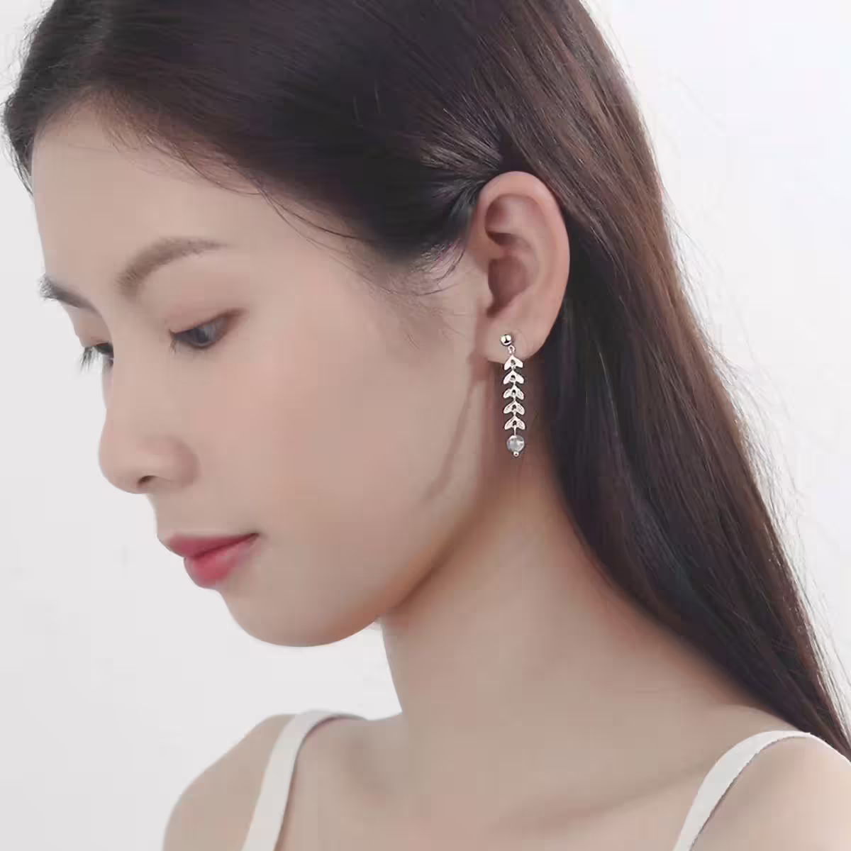 柳葉魚尾月光珠×吊墜耳環-第2張