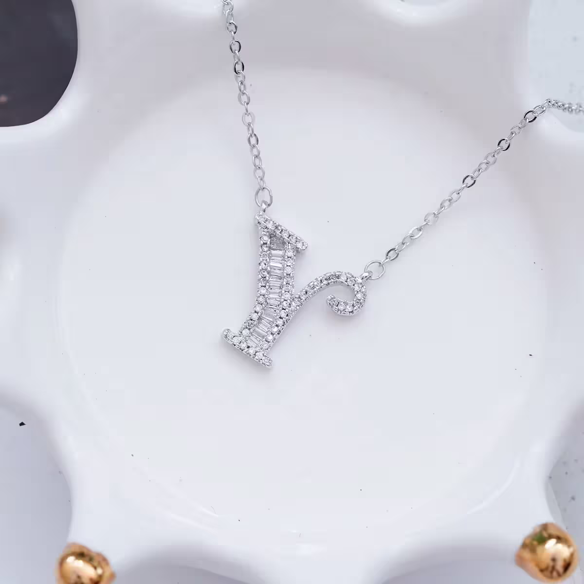 英文字母閃鑽&times;項鍊&times;Y-第1張
