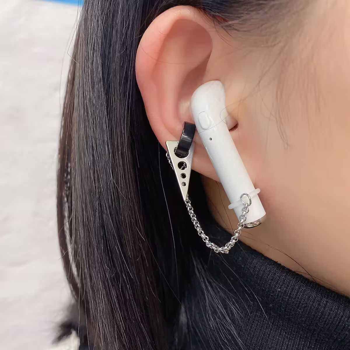 黑扣三角片&times;無線耳機防丟U型耳骨耳夾-第6張