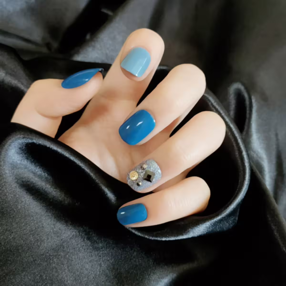 藍蔥晶鑽亮面&times;穿戴式手指甲片&times;二十四入 -第6張