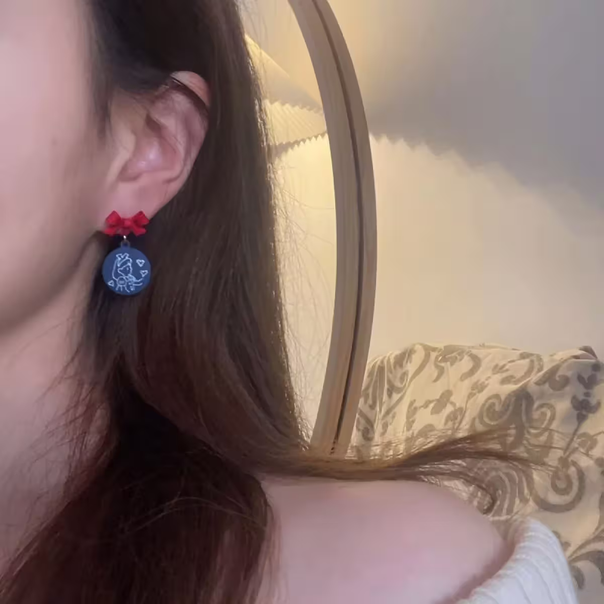 紅領結愛麗絲小兔×不對稱三角耳夾-第6張