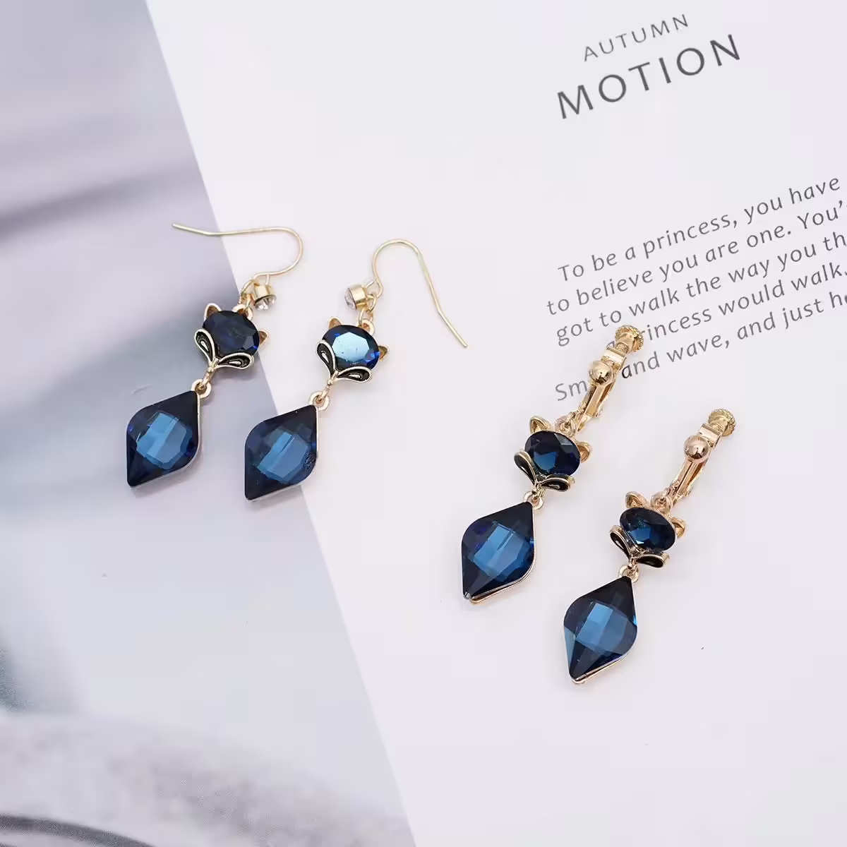 藍晶小狐狸&times;螺旋耳夾-第5張