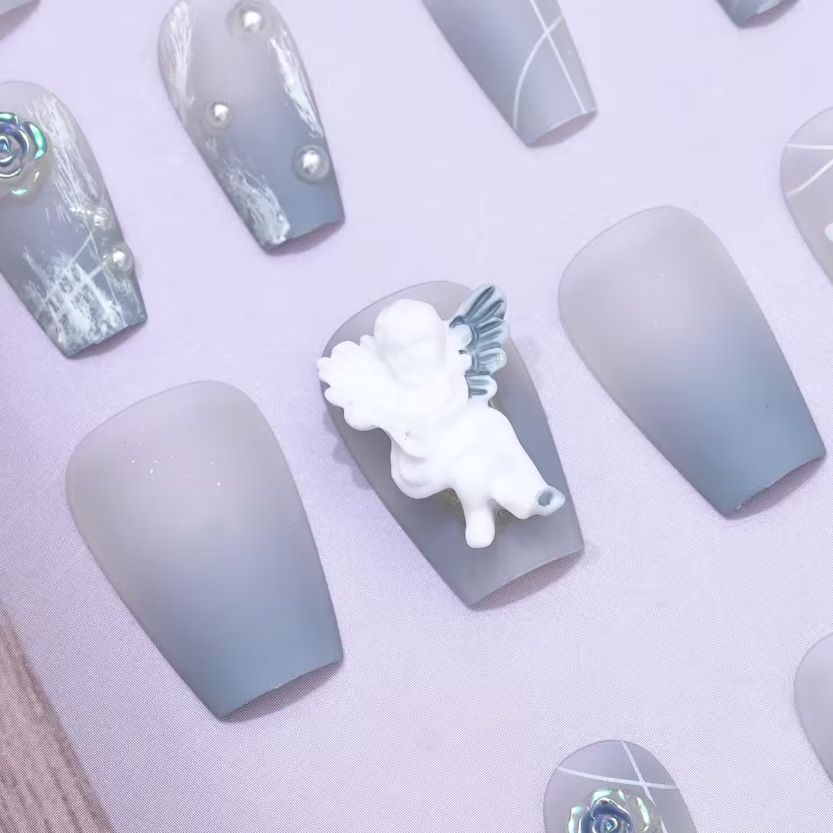 天使邱比特霧面×穿戴式手指甲片×二十四入-第5張