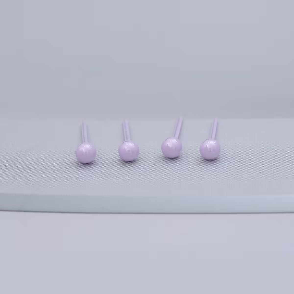 小圓珠×陶瓷×養耳棒×二套件耳環組×紫色-第2張