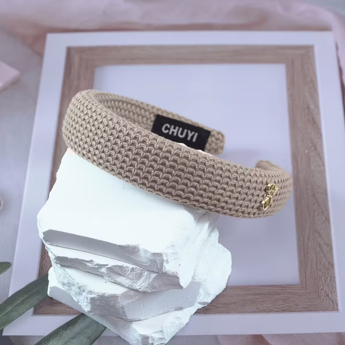 奶茶色羅紋蝴蝶結×髮箍-第4張