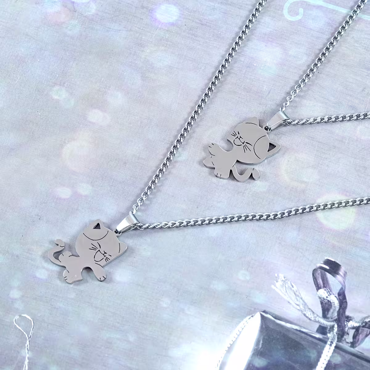 316鋼飾×貓咪抱抱×閨蜜情侶項鍊組-第6張