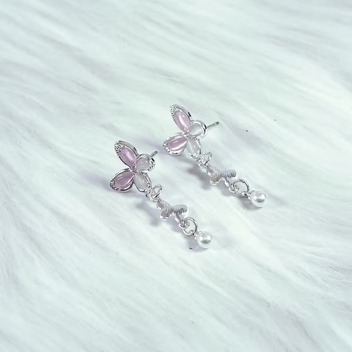 靈動粉蝶×吊墜耳環-第3張