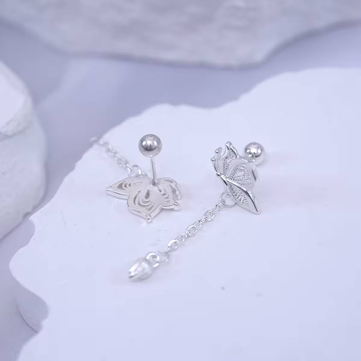 925耳針×蝴蝶流蘇×轉珠耳環-第4張