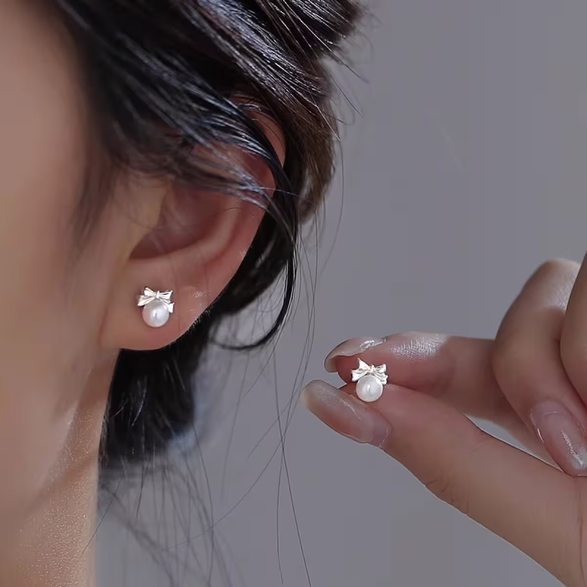 925銀針×蝴蝶結珍珠×轉珠耳環-第6張