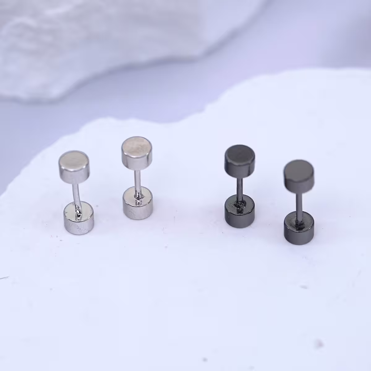 極簡啞鈴×轉珠耳環×共二色-第1張