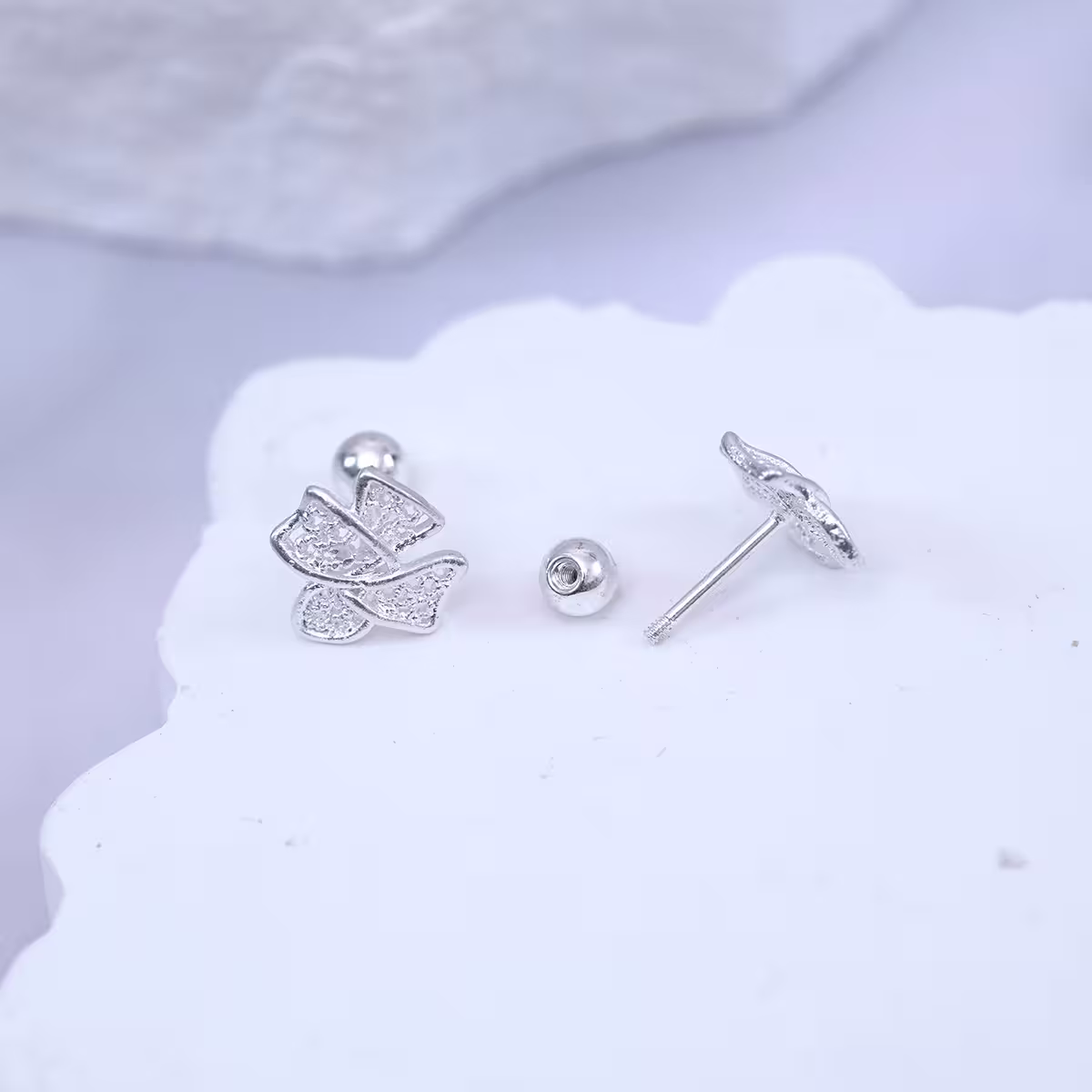 925耳針×十字緞帶×轉珠耳環-第3張