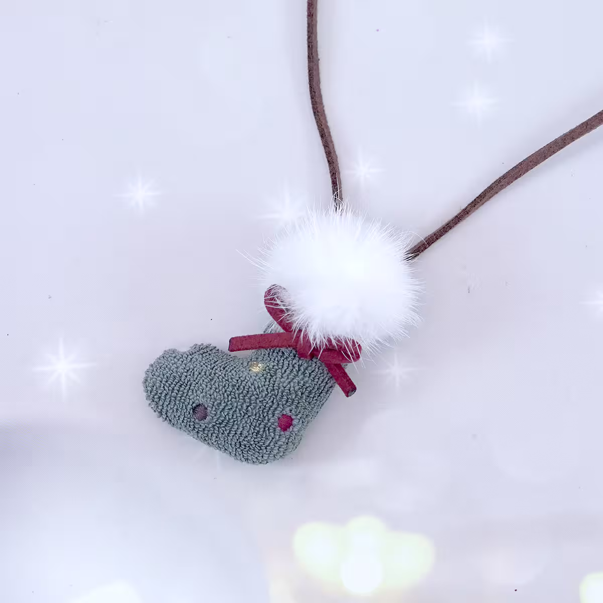 布藝聖誕小物×麂皮繩×長項鍊×共三色-第6張