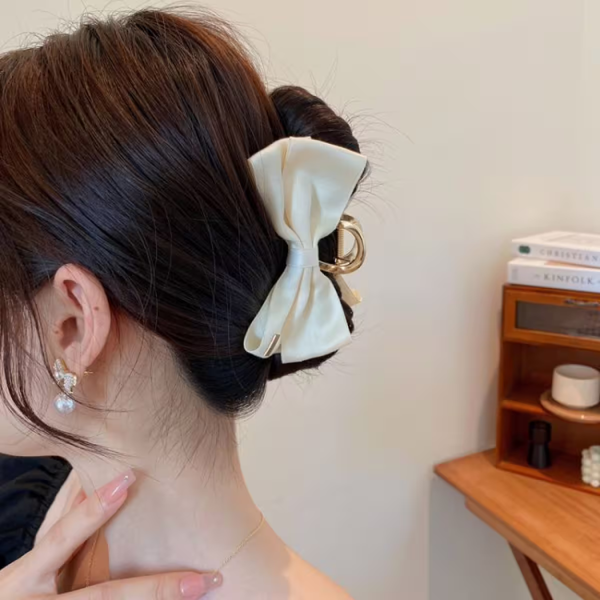 雙面緞帶蝴蝶結×鯊魚夾×共二色-第5張