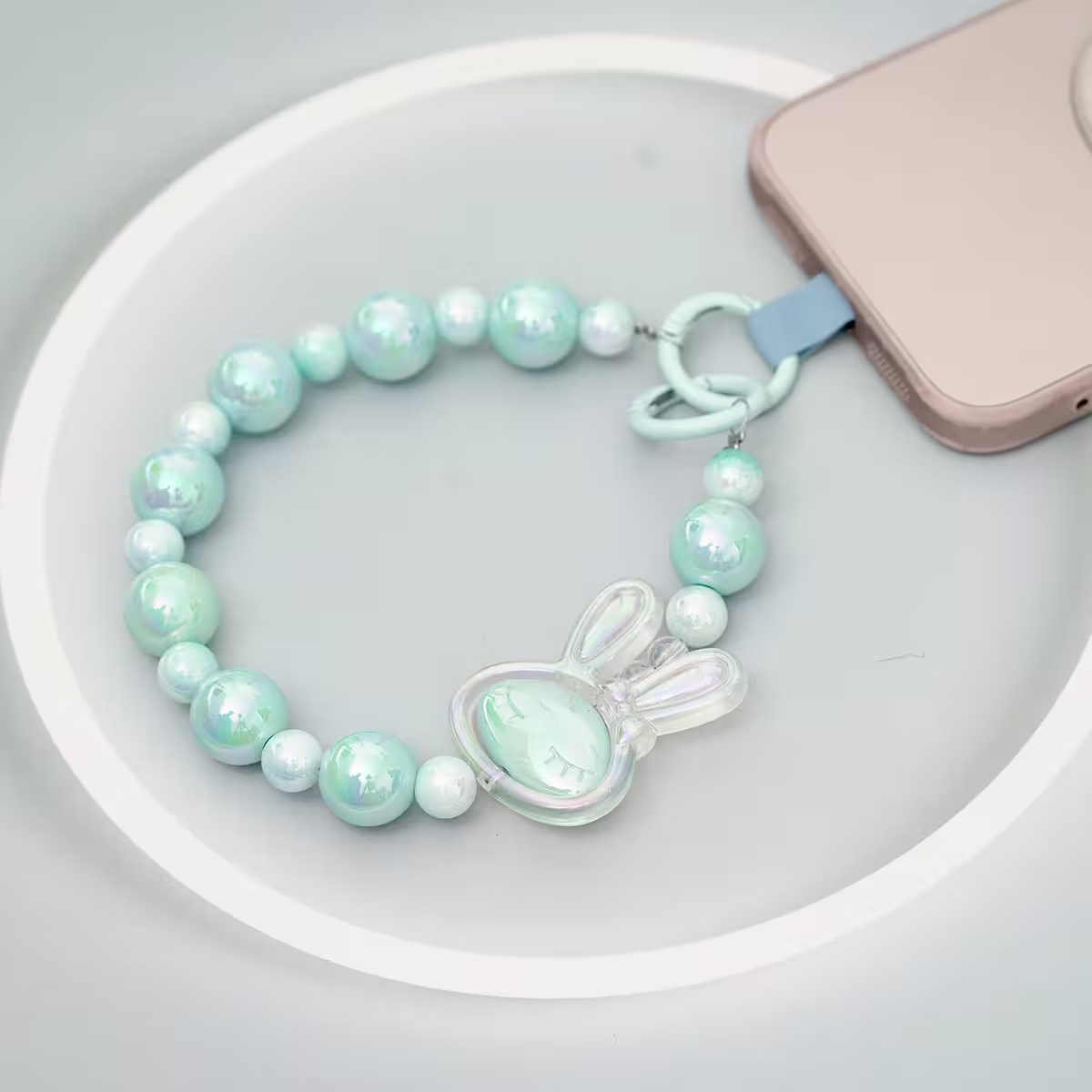 旋轉兔兔&times;手機腕帶掛繩&times;藍色-第2張