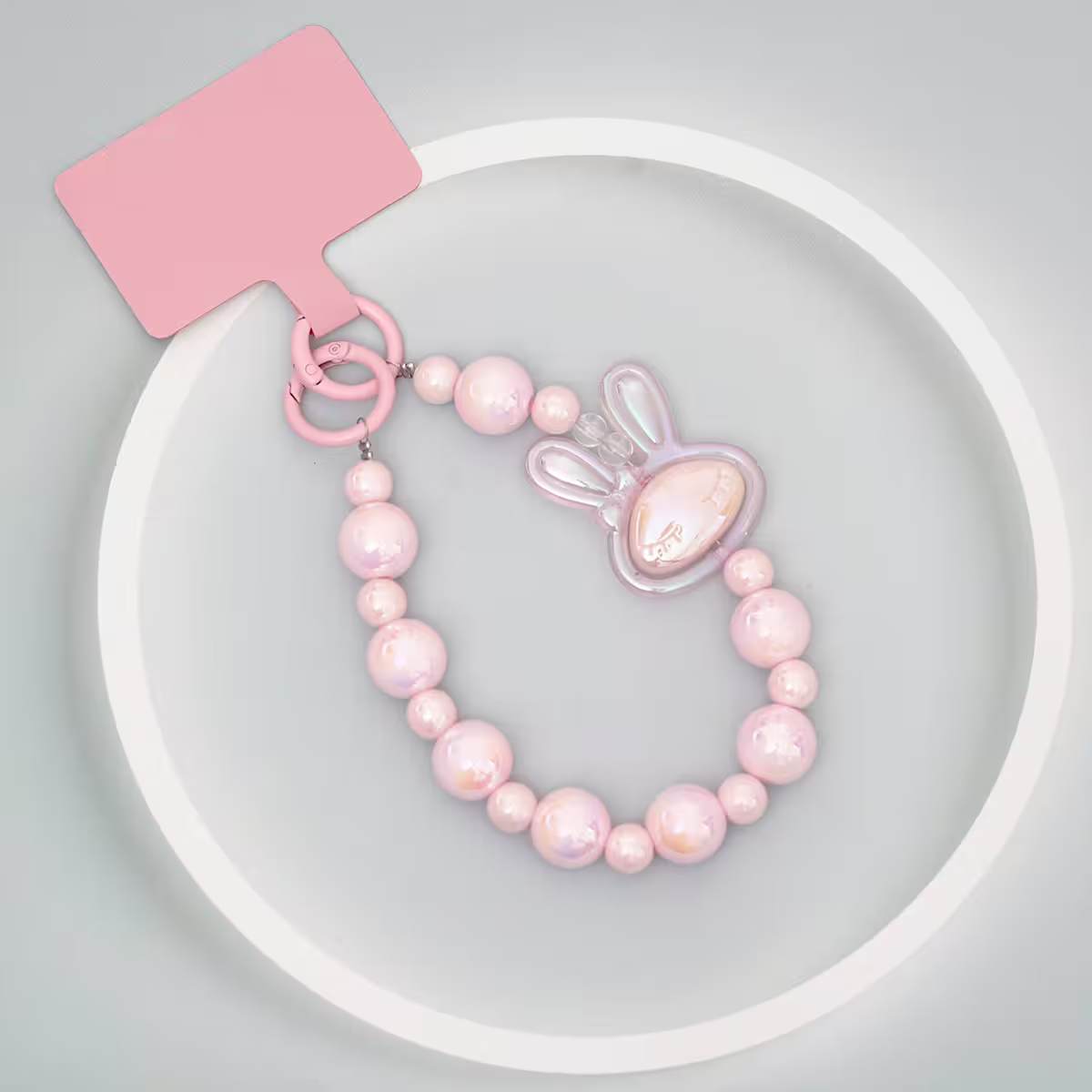 旋轉兔兔&times;手機腕帶掛繩&times;粉紅-第1張