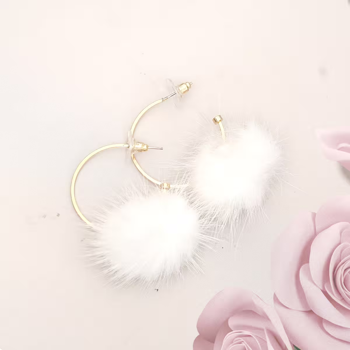 C字水貂毛&times;吊墜耳環&times;共四色-第2張