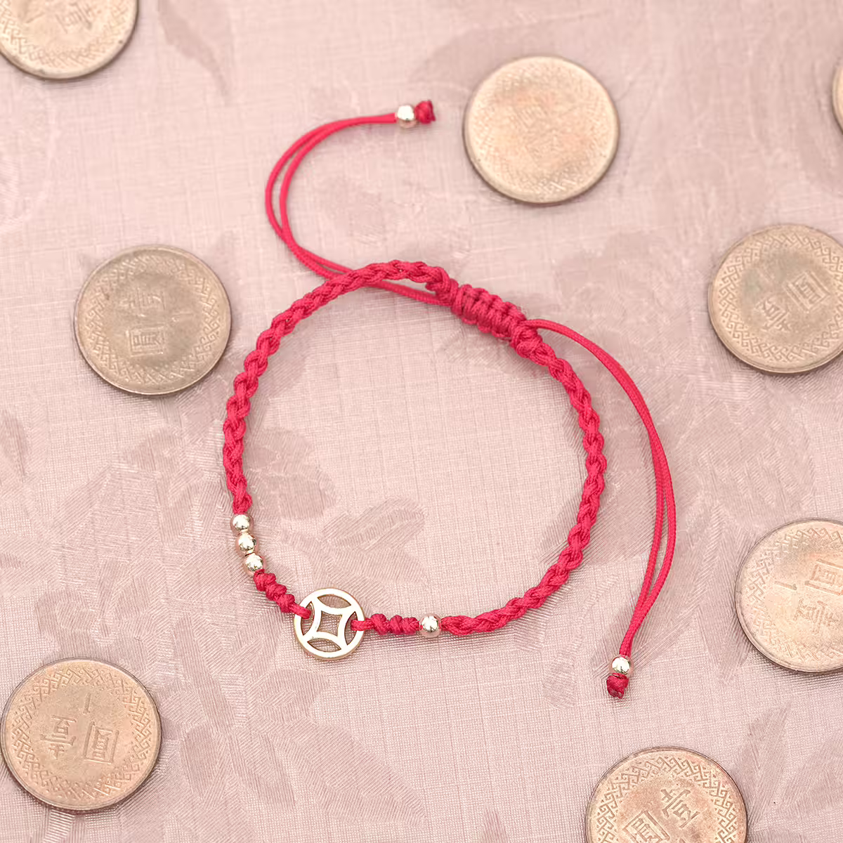 【過爐款】四方來財&times;招財手鍊（含錢母）-第1張